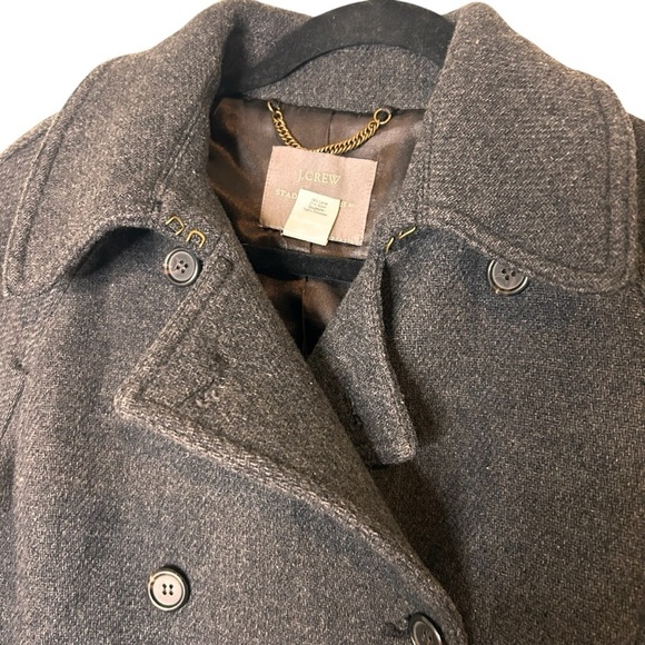 J. Crew Nello Gori Stadium Cloth Wool Double Breasted Pea Coat-Size 2 - Picture 6 of 14